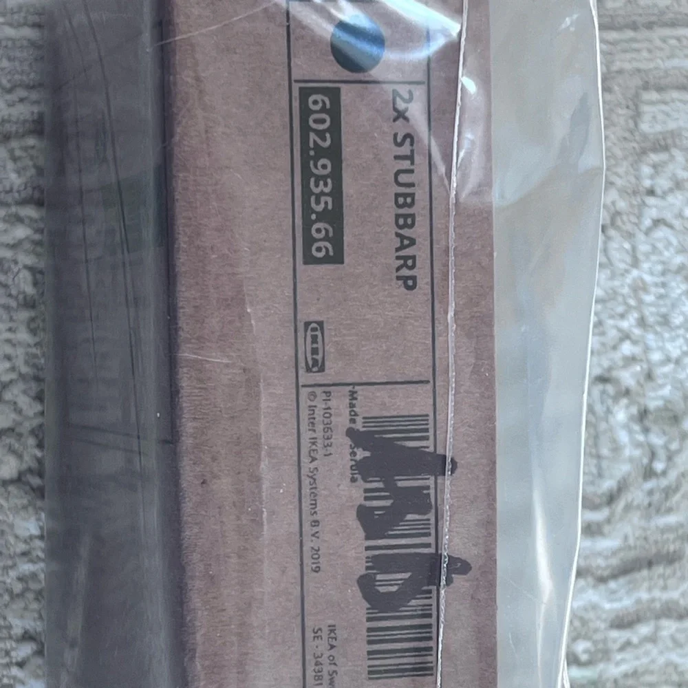 New in box IKEA STUBBARP Leg, black-brown ,2pack